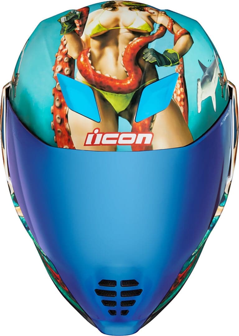 Icon Airflite Pleasuredome 4 Integraalhelm Groen Blauw Maat XL