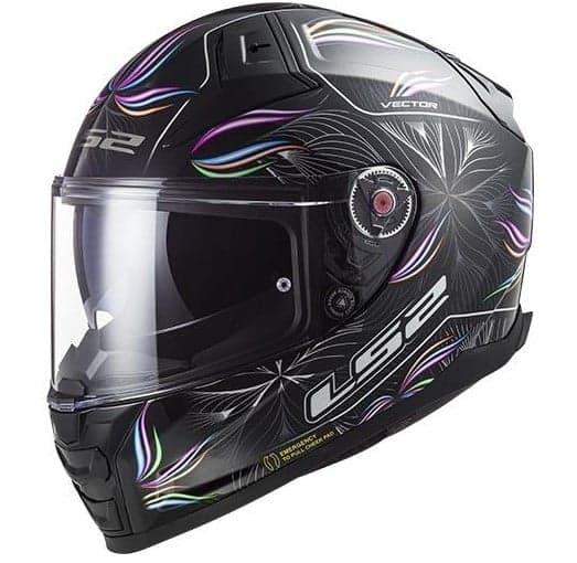 LS2 Ff811 Vector II Tropical Zwart Wit Integraalhelm Maat XS