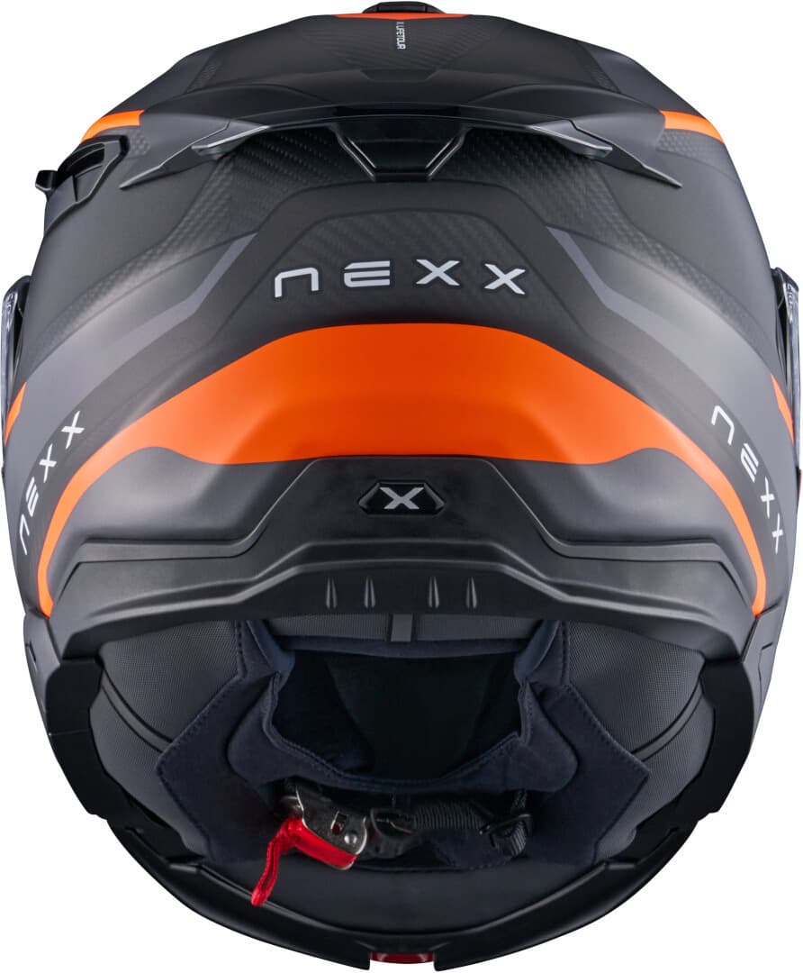 Nexx X.Lifetour Pro Mile Carbon Mat Grijs Oranje Systeemhelm Maat M