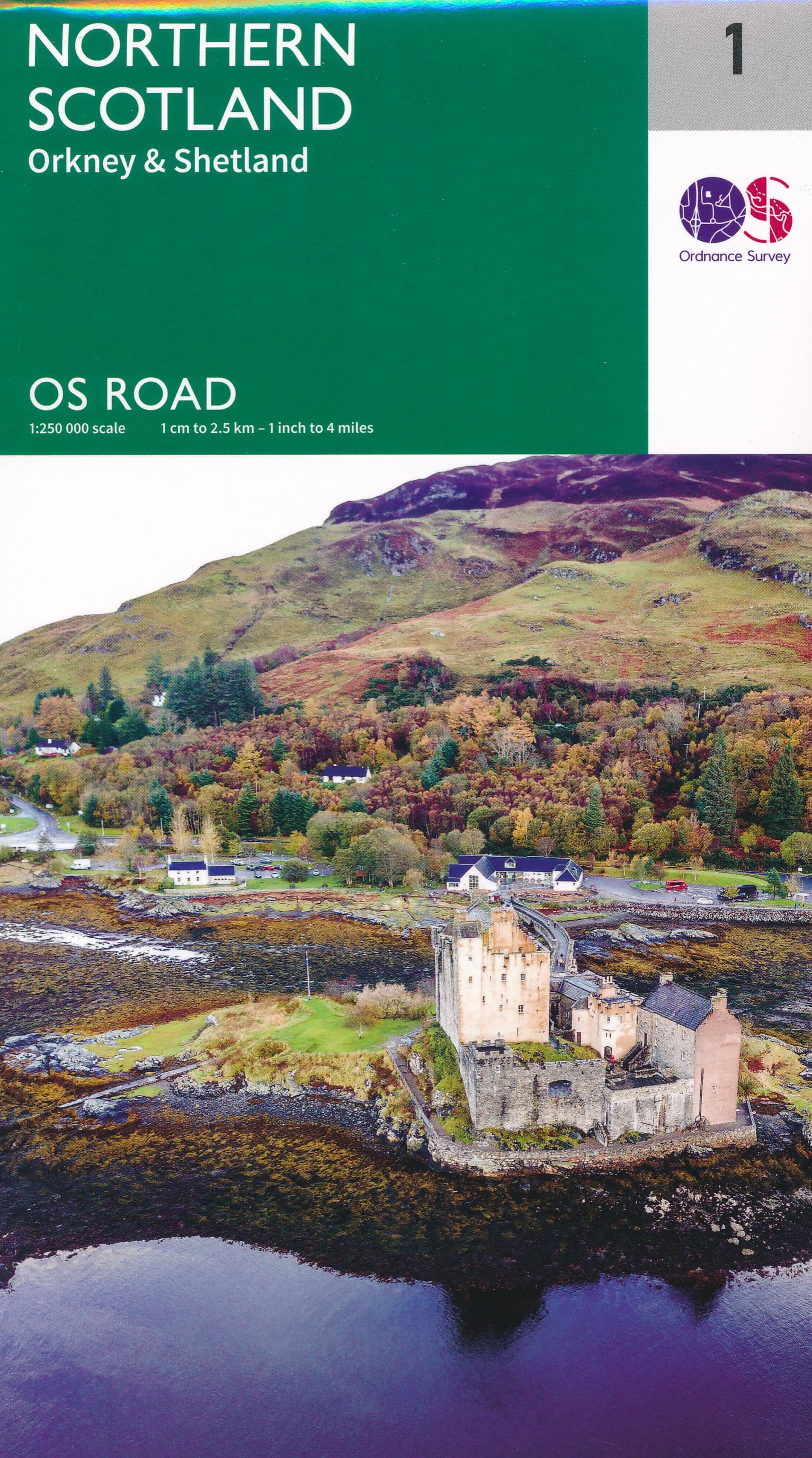 Wegenkaart - landkaart 1 OS Road Map Northern Scotland, Orkney & Shetl