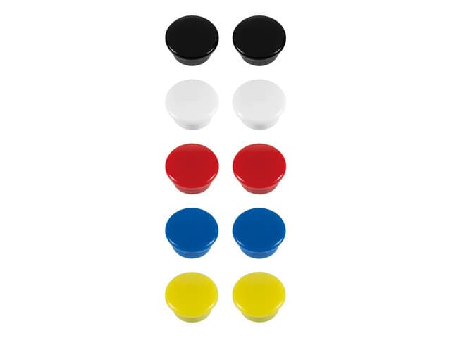 Magneet Magneten - Magneetjes 15 mm doorsnede - diverse kleuren - 10 stuks | Westcott