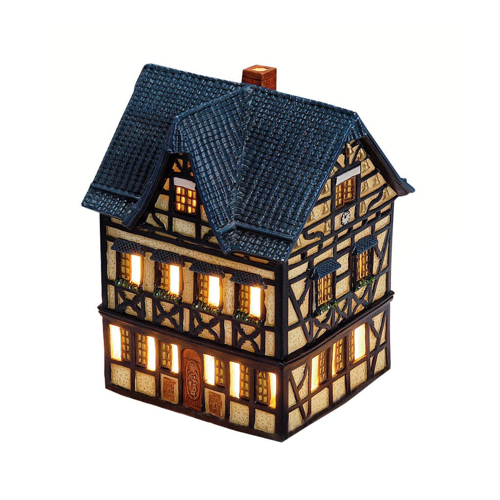 Wurm Lichthaus Glocken-Weinhaus Ahrweiler van porselein, bruin/zwart (B/H/D) 15x20x13cm.