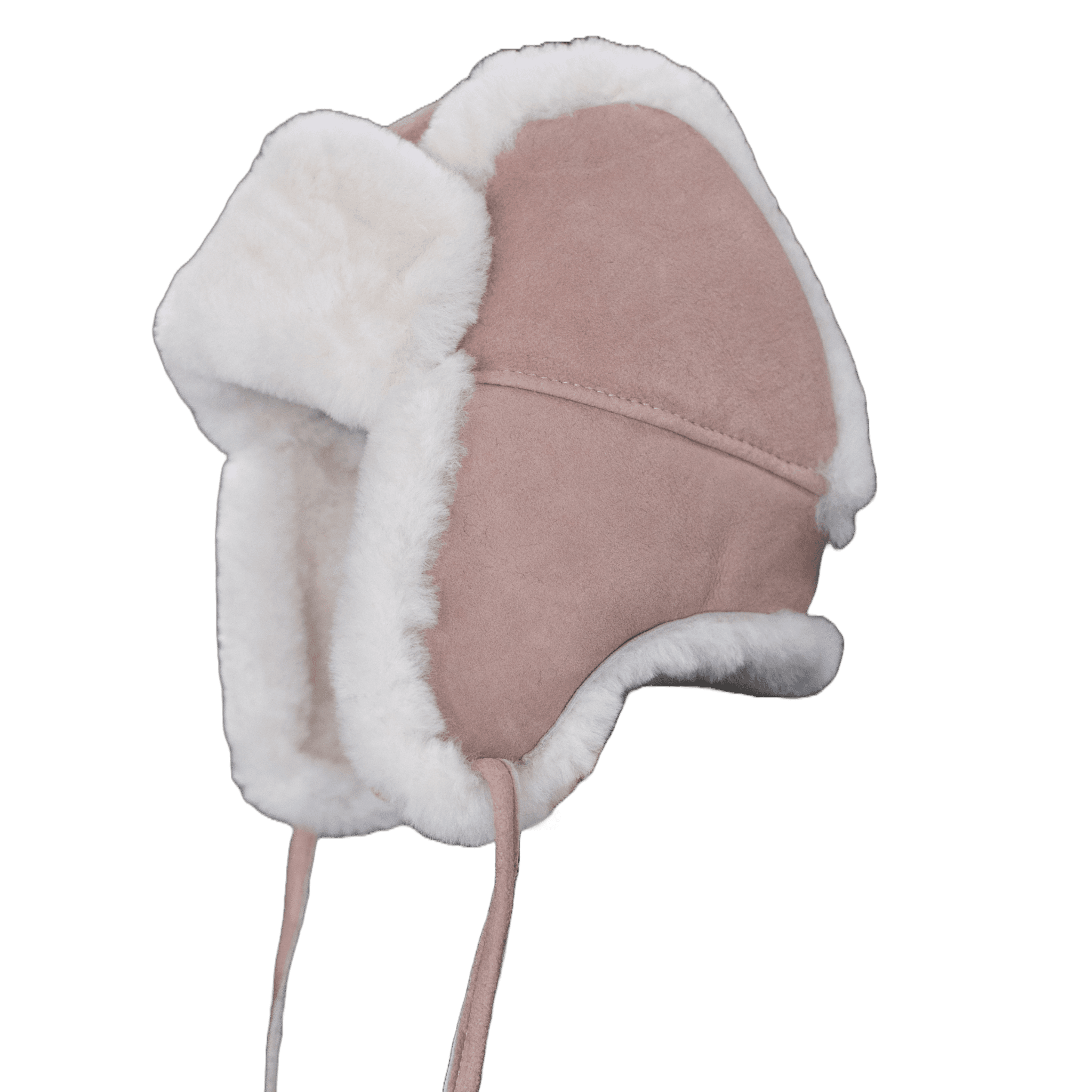 Schapenvacht baby & kinder muts - Roze