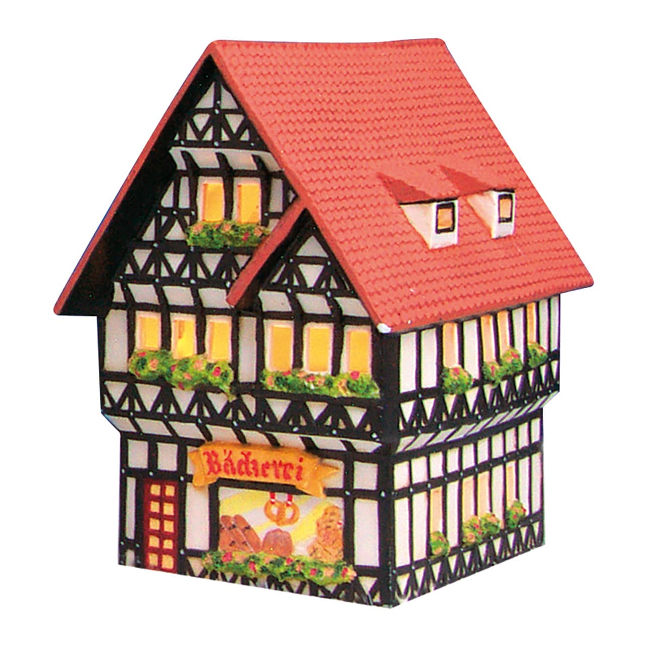 Wurm "Bakkerij" Linz/Rhein van porselein, kleurrijk (B/H/D) 16x17x11cm