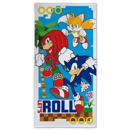 Sonic towel - 70x140 cm - 100% cotton - Soft bath towel with Sonic The Hedgehog