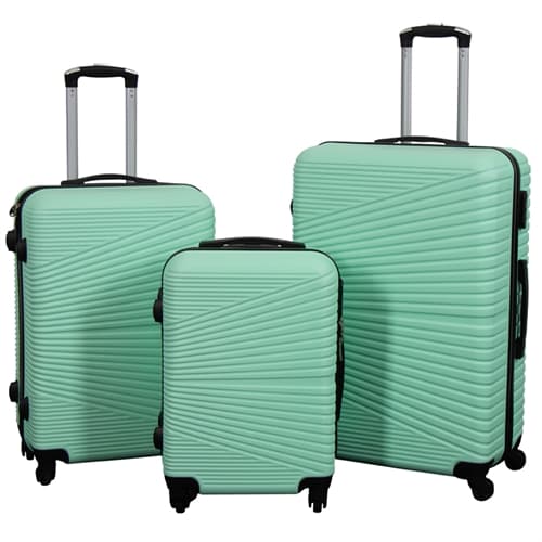 Luggage set - 3 pcs. - Hard-shell travel suitcases - Nordic mint - Lightweight luggage