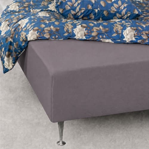 Stretch sheet 180x200 cm - Anthracite grey jersey sheet - 100% Cotton - Fitted sheet for double bed