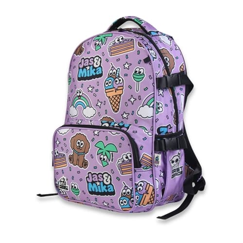 Jas & Mika Dreams school backpack with cooler compartment - Purple backpack with 5 compartments