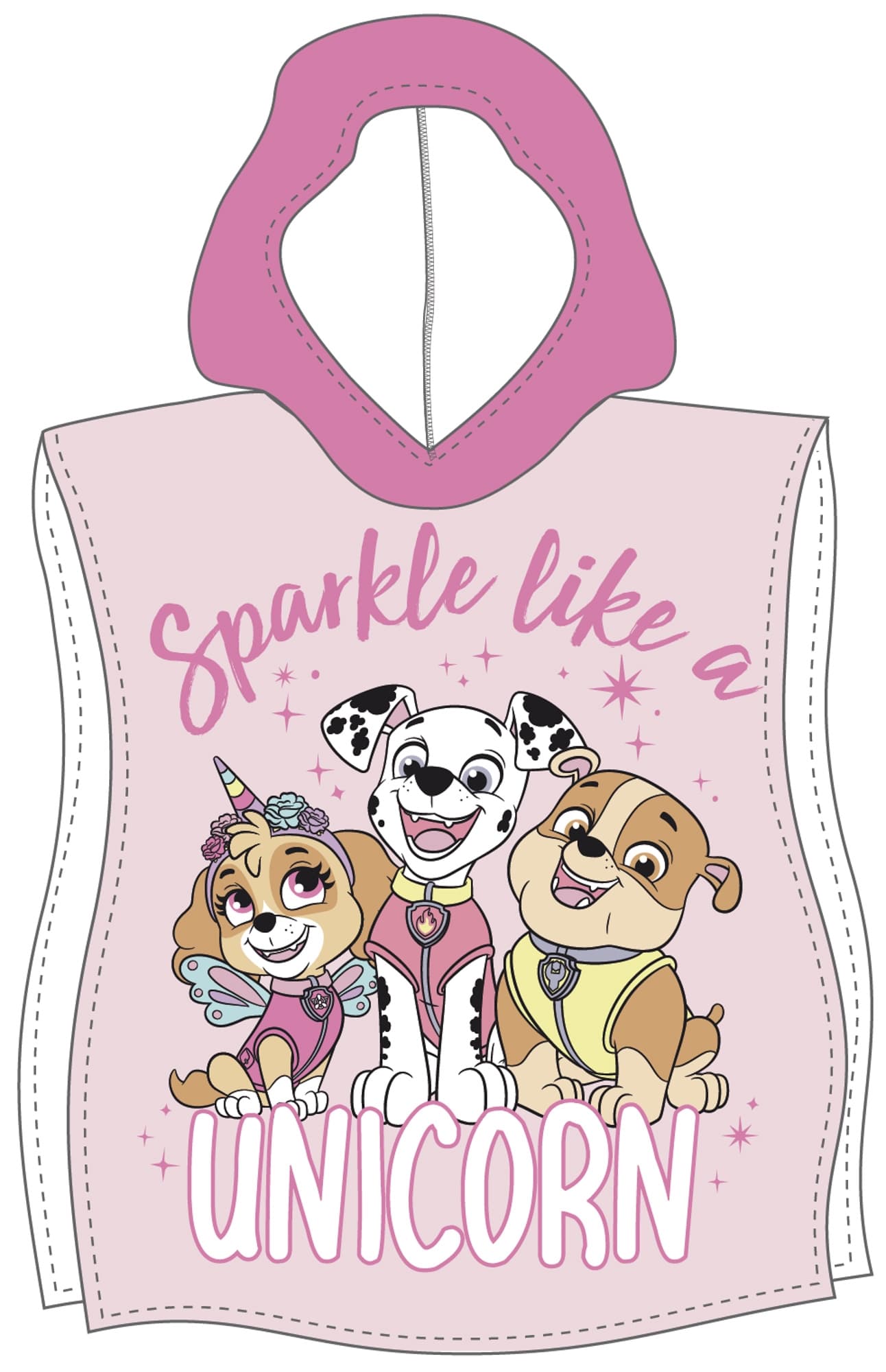 Bad poncho - Zacht en comfortabel - Paw Patrol - Lichte en snel drogende kinderponcho voor kinderen