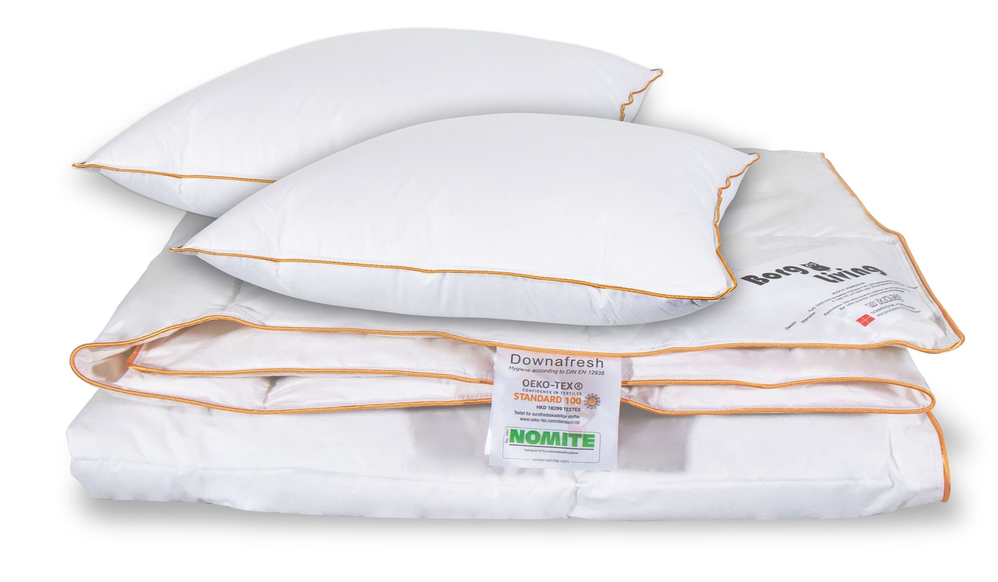Dekbed-kussenset - Moskusdons zomerdekbed - Zomerdekbed 240x220 cm + 2 kussens 60x63 cm - Borg Living