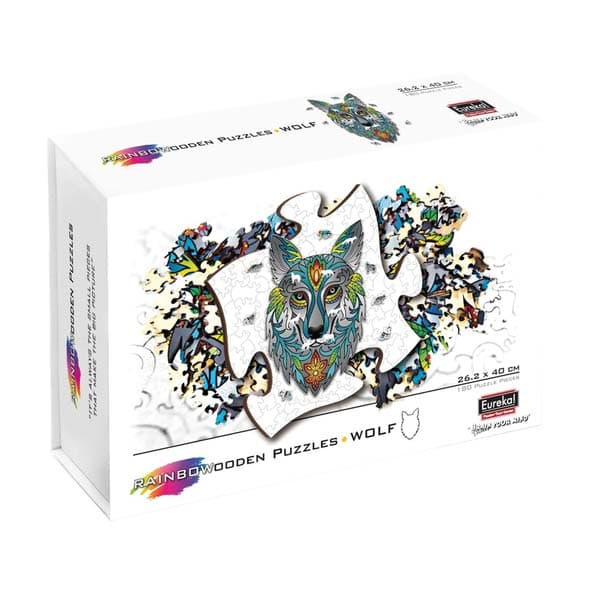 Wooden puzzle Wolf (180) - Rainbow Wooden Puzzles  Jigsaw puzzle