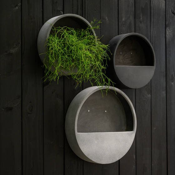 Hangpot Wally S 40x 9 cm - antraciet