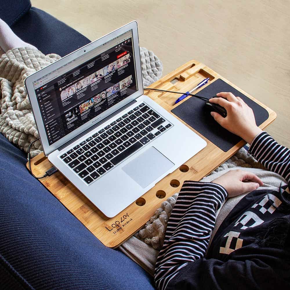 Lapzer Laptop Desk - 60 x 30 cm - Telefoonhouder - Muismat