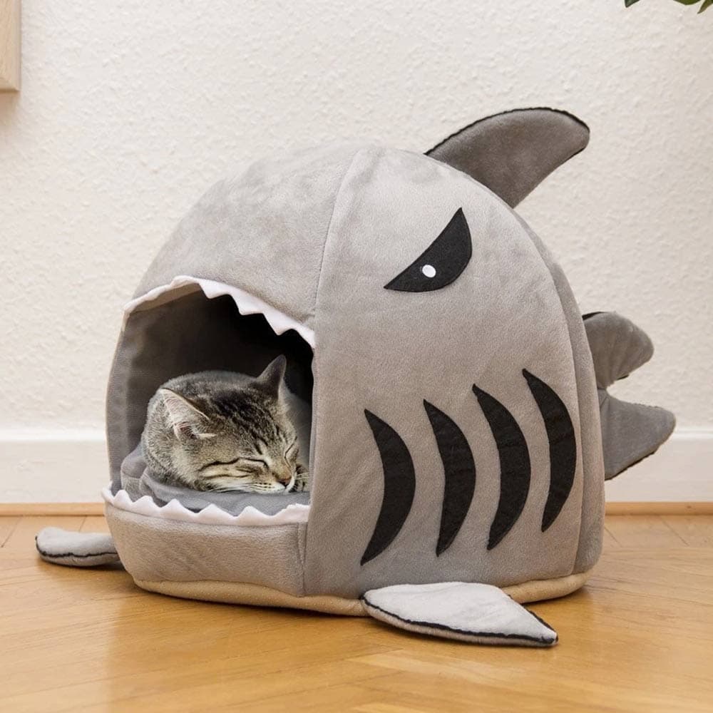 Haai Kattenmand - 2 in 1 - Mand of Bed - 42 x 42 x 36 cm
