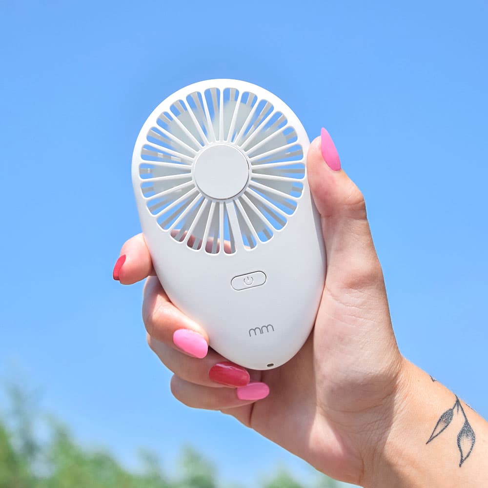 Portable Hand Fan - Wit - 13 cm - Oplaadbare handventilator