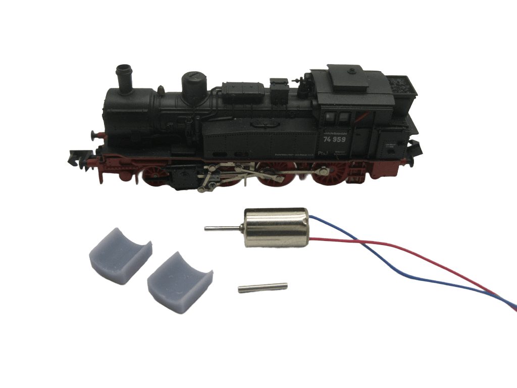micromotor NA022 motor ombouwset voor Arnold BR 74, K.P.E.V. T12, ÖBB Reihe 674, SNCF 130 TC, SNCB Reeks 96