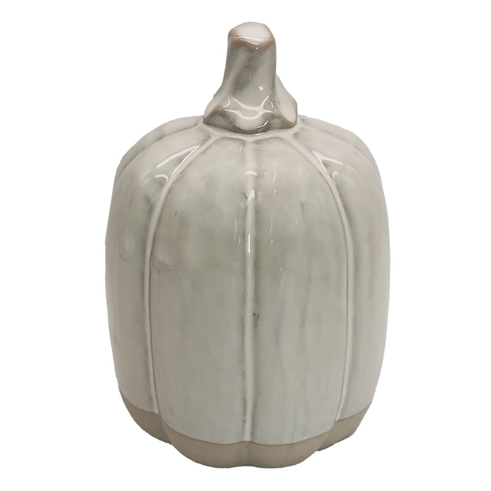 Decoratie Pompoen 15 cm Beige Porselein