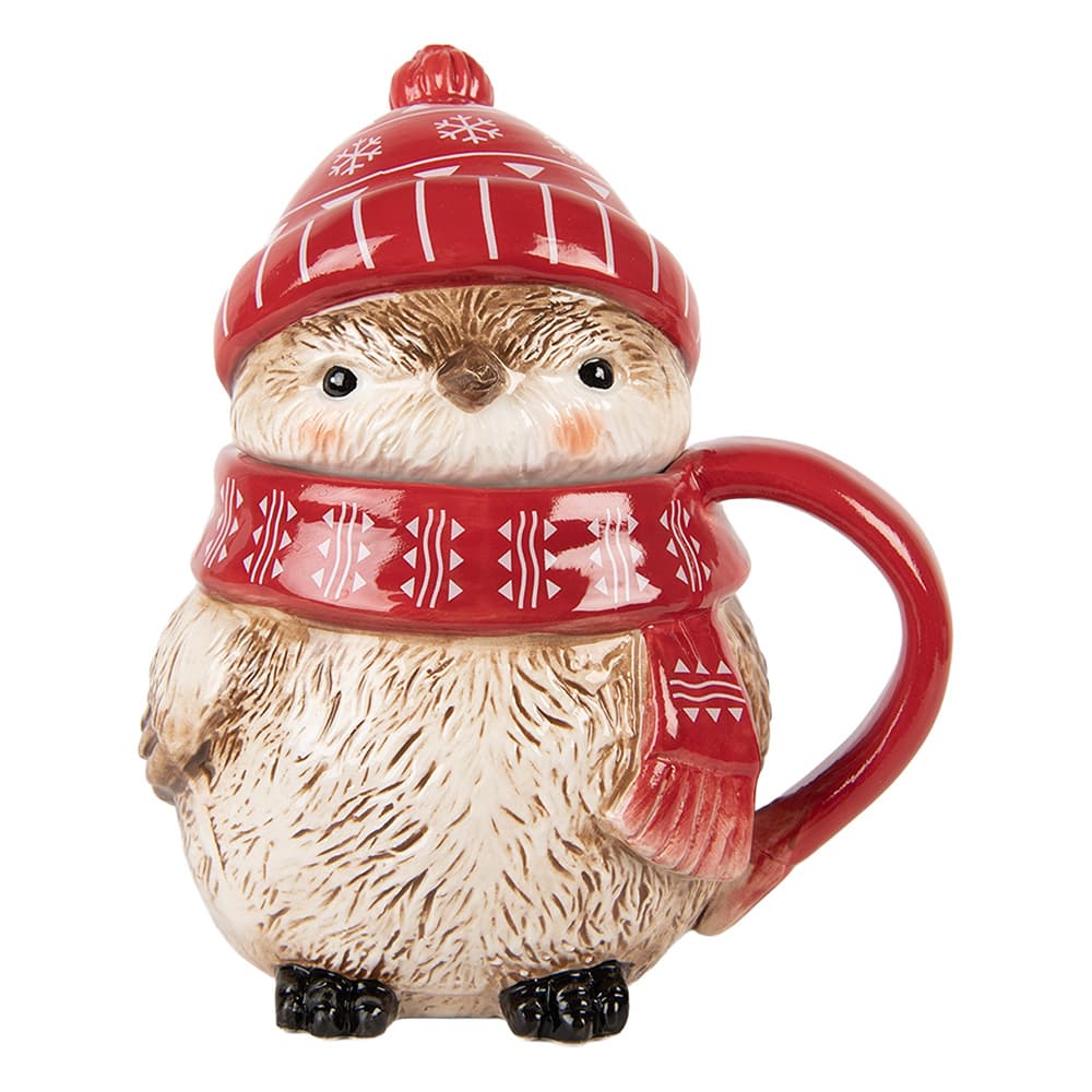 Clayre & Eef Mok 500 ml Rood Keramiek Kerst