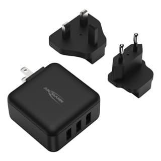 Usb reis oplader 15w met verwisslbare ac stekkers | 2 stuks