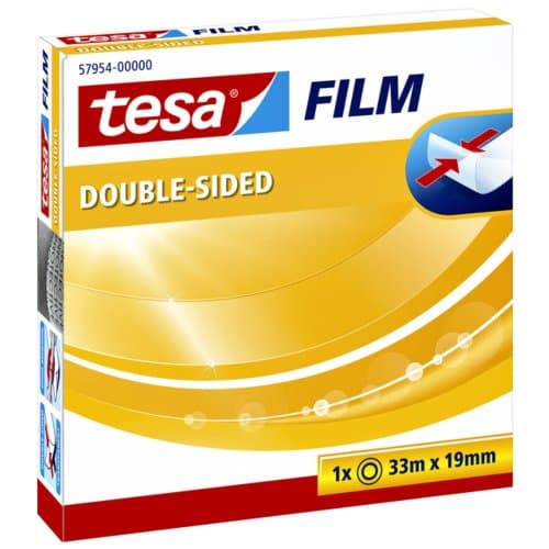 Dubbelzijdig plakband tesafilm® 33mx19mm Transparant