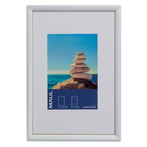 Fotolijst maul design 10x15cm aluminium frame Zilver