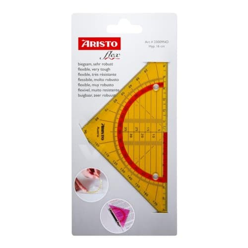 Aristo geoflex geodriehoek neon, oranje