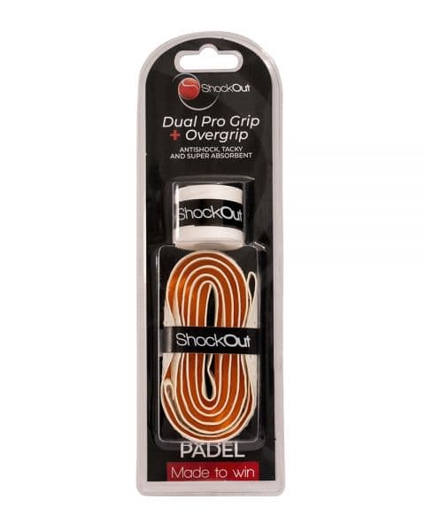 ShockOut Dual Pro Grip + Overgrip Wit/Oranje