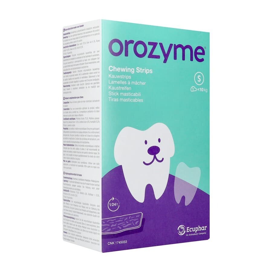 Orozyme Canine S Kauwstrips Enzym.hond <10kg 224g
