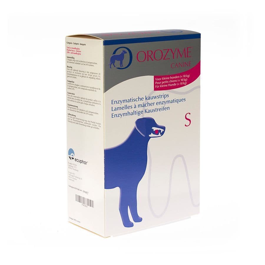 Orozyme Canine S Kauwstrips Enzym.hond <10kg 224g
