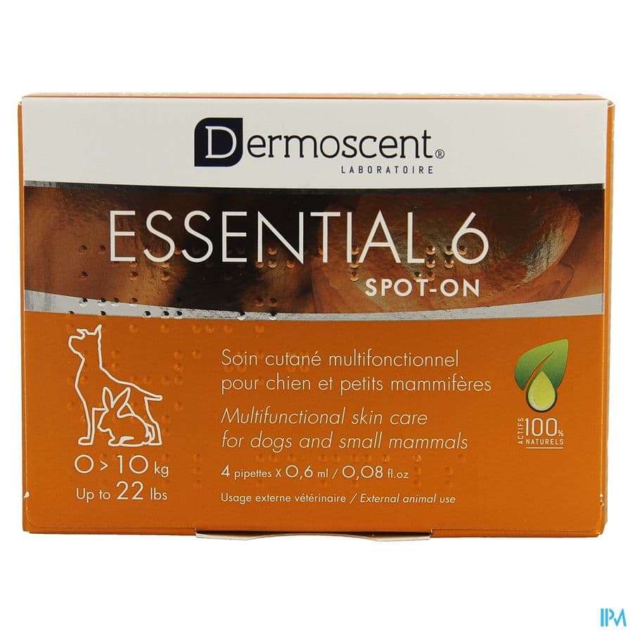 Essential 6 Spot-on Hond 1-10kg Pipet 4x0,6ml