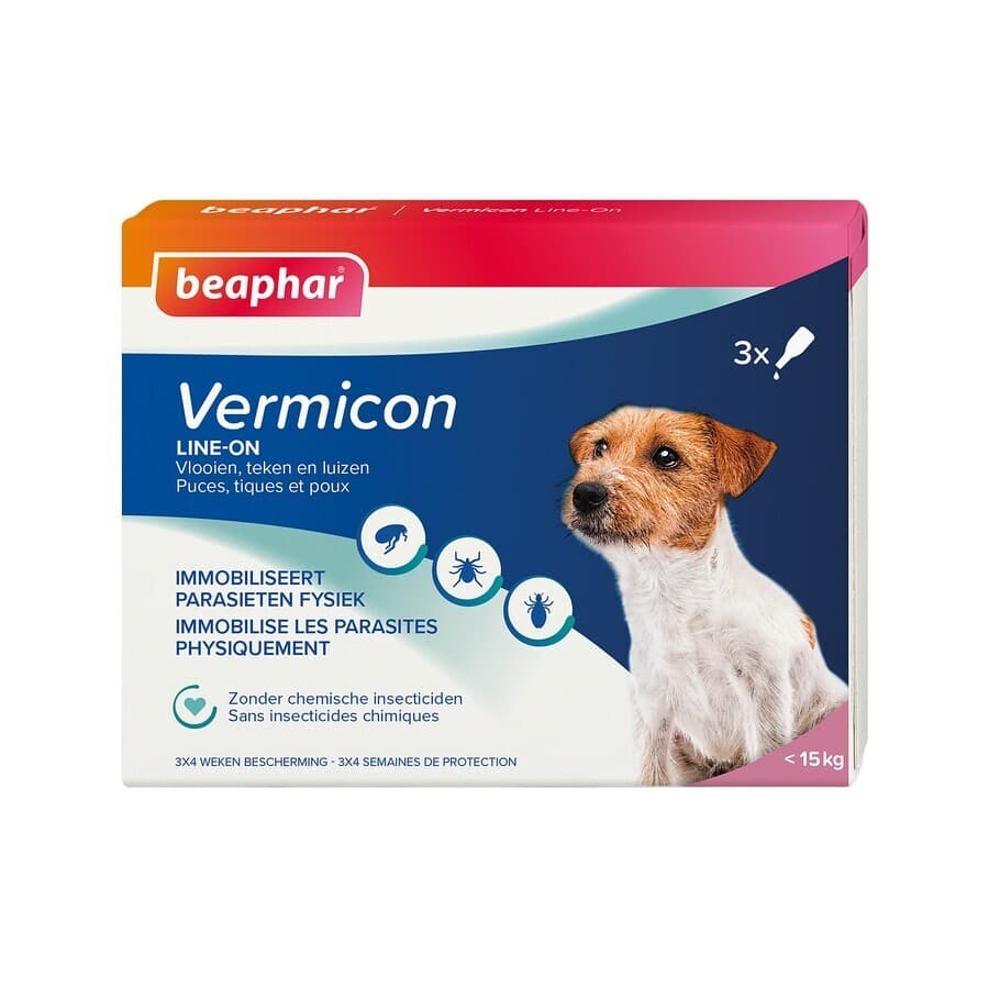 Beaphar Vermicon Line-on Kleine Hond 3 X 1,5 Ml