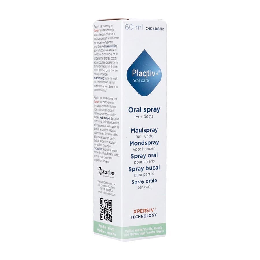 Plaqtiv+ Oral Care Spray Vanilla 60ml