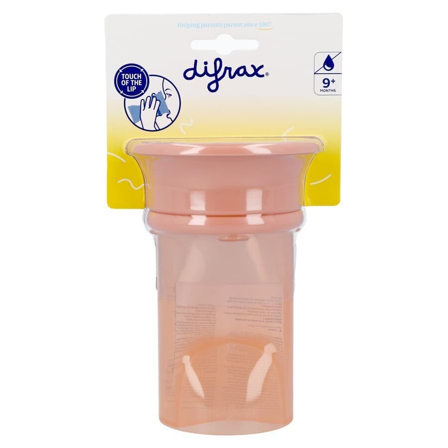 Difrax Anti-Lek Beker 360 Graden Peachy 250ml