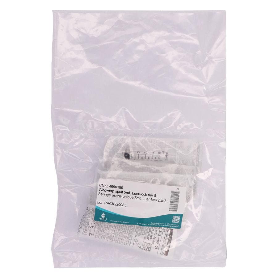 Wegwerp Spuit 5ml Luer-lock 5 Magis