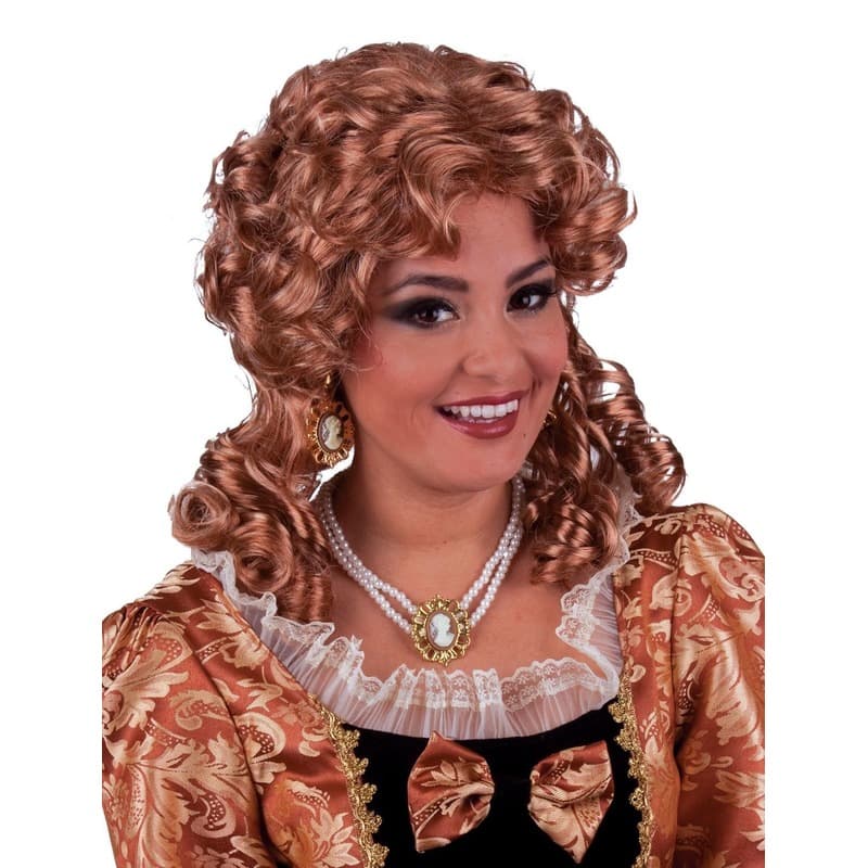 Damespruik barok met brons haar
