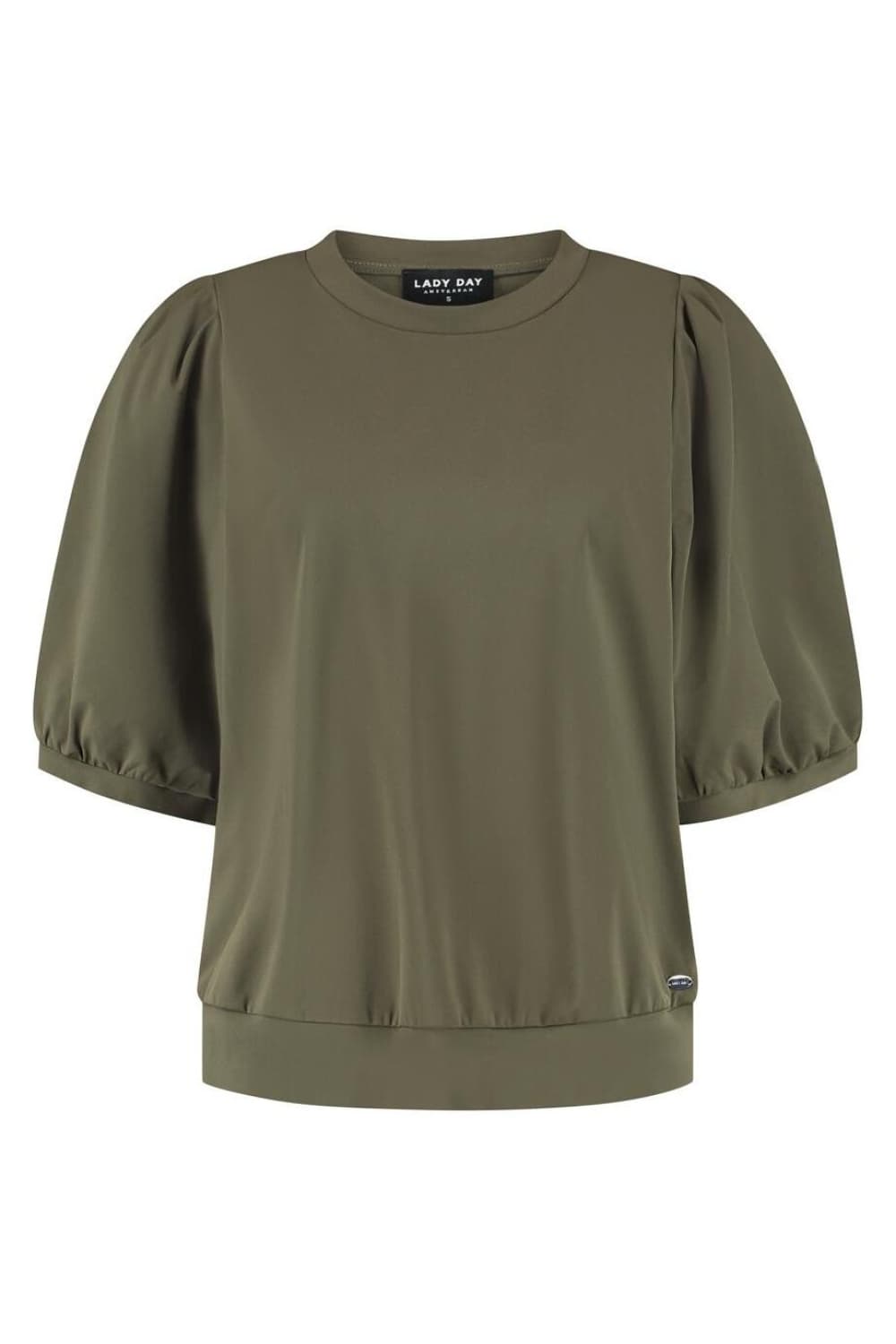 Lady Day groene dames t-shirt | Ronde hals | Regular fit | Korte mouw