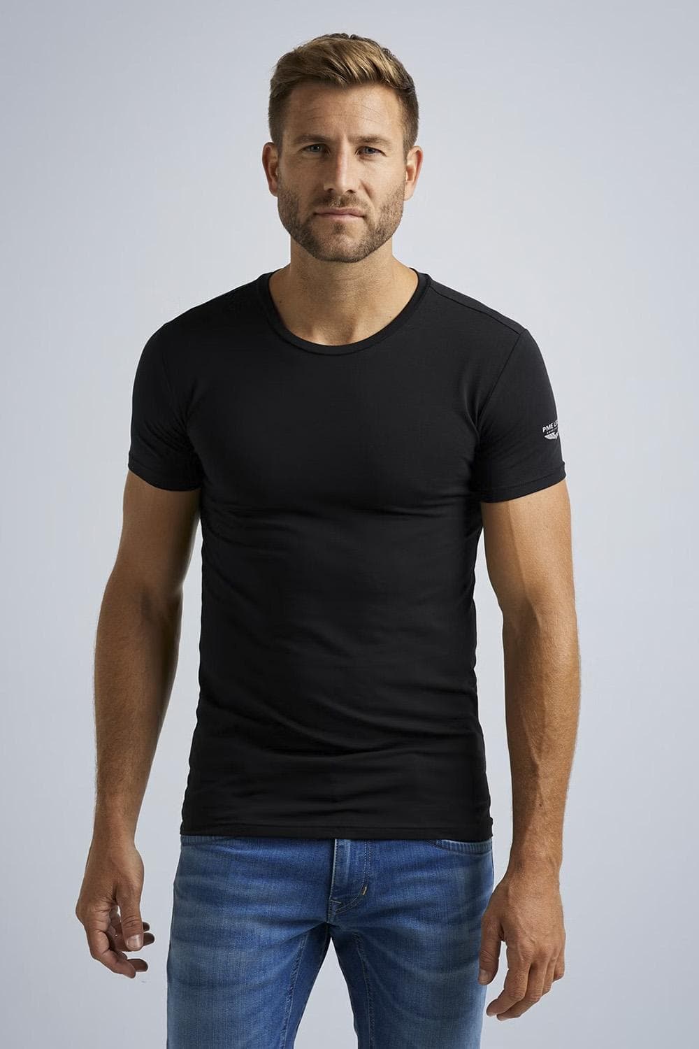PME legend zwarte heren t-shirt | Ronde hals | Slim Fit | Duurzaam | Korte mouw