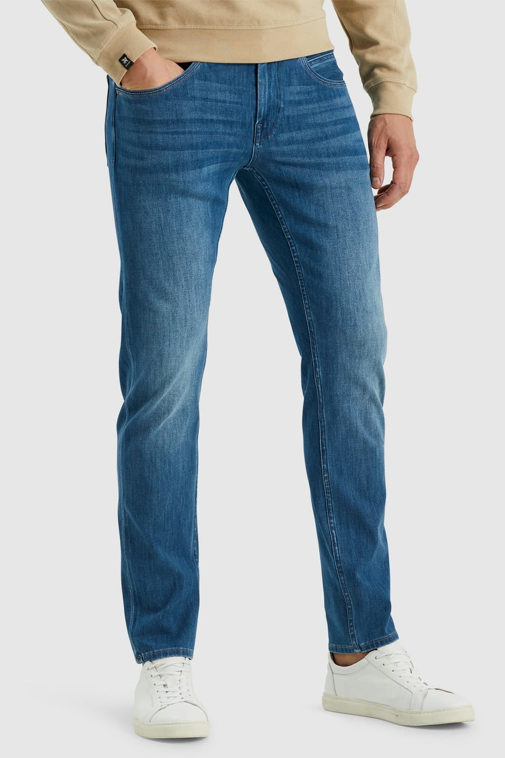 Vanguard blauwe heren jeans | Stonewash wassing | Slim Fit | 5-Pocket zakken | Knoop- en ritssluiting | Duurzaam | Regular waist