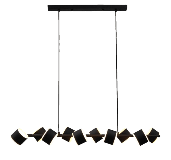 Hanglamp Prince zwart 10 lichts