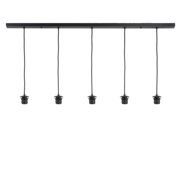Plafondplaat glas/lampenkap 5 lichts