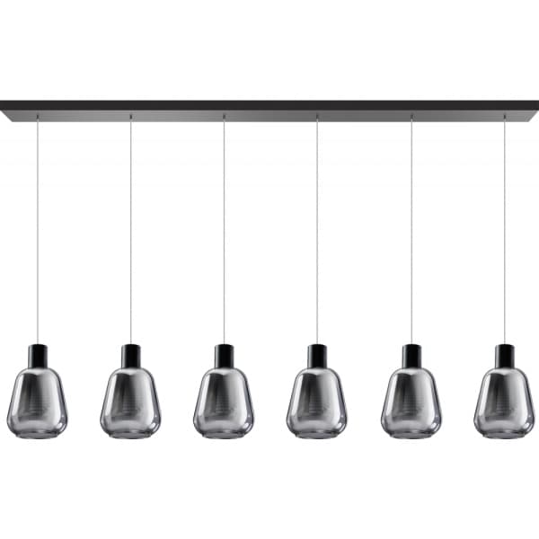 Hanglamp Gary smoke 6 lichts