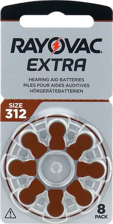 Rayovac Extra type 312 bruin (8 batterijen)