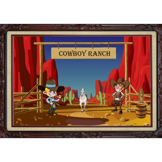 Cowboy ranch deur poster -