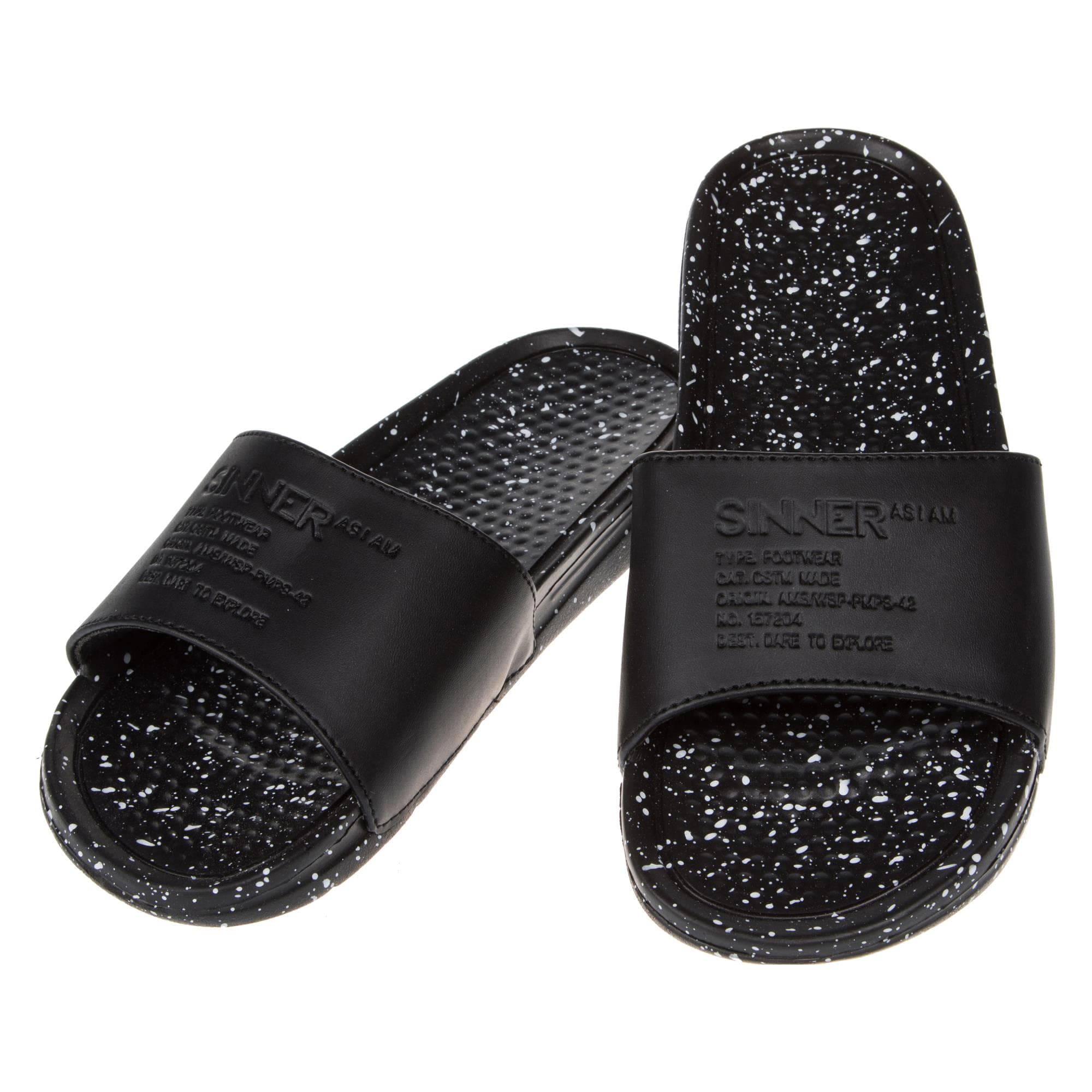 SINNERSUPIORI SLIDE FLIP FLOPS - BLACKSize 36