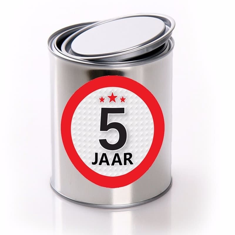 Leeftijd kado 5 jaar blik