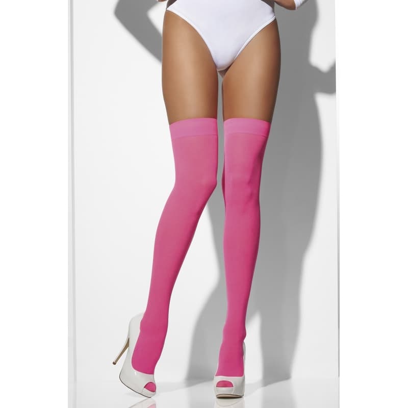 Verkleed accessoires kniekousen Neon roze