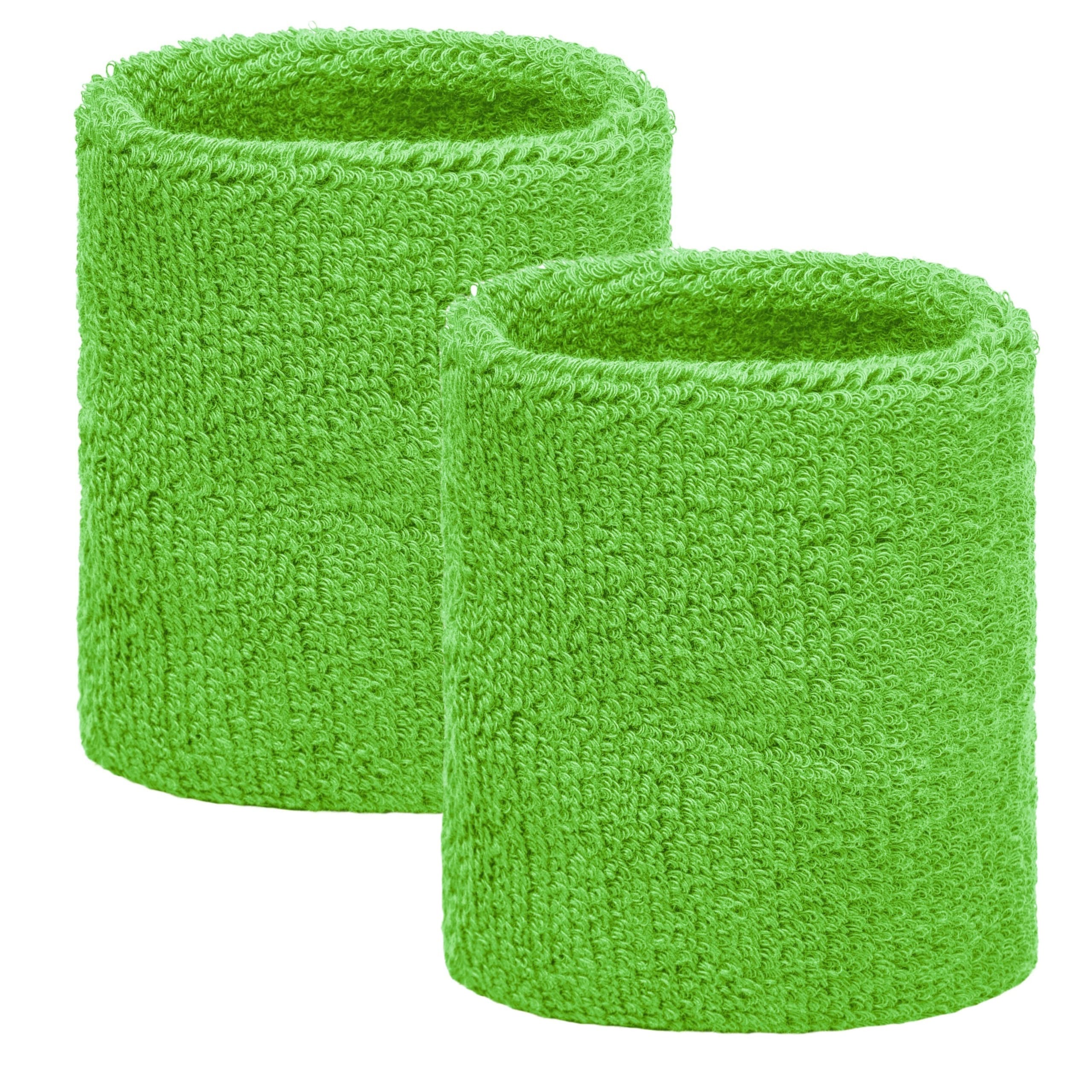 Voordelige zweetbandjes lime 2 stuks