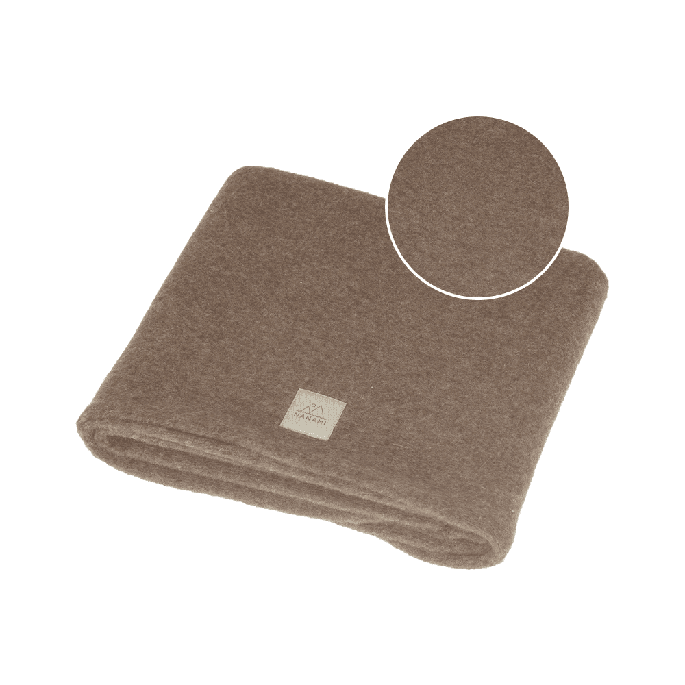 Deken Ledikant Nanami Merino Wol Bruin 100x150