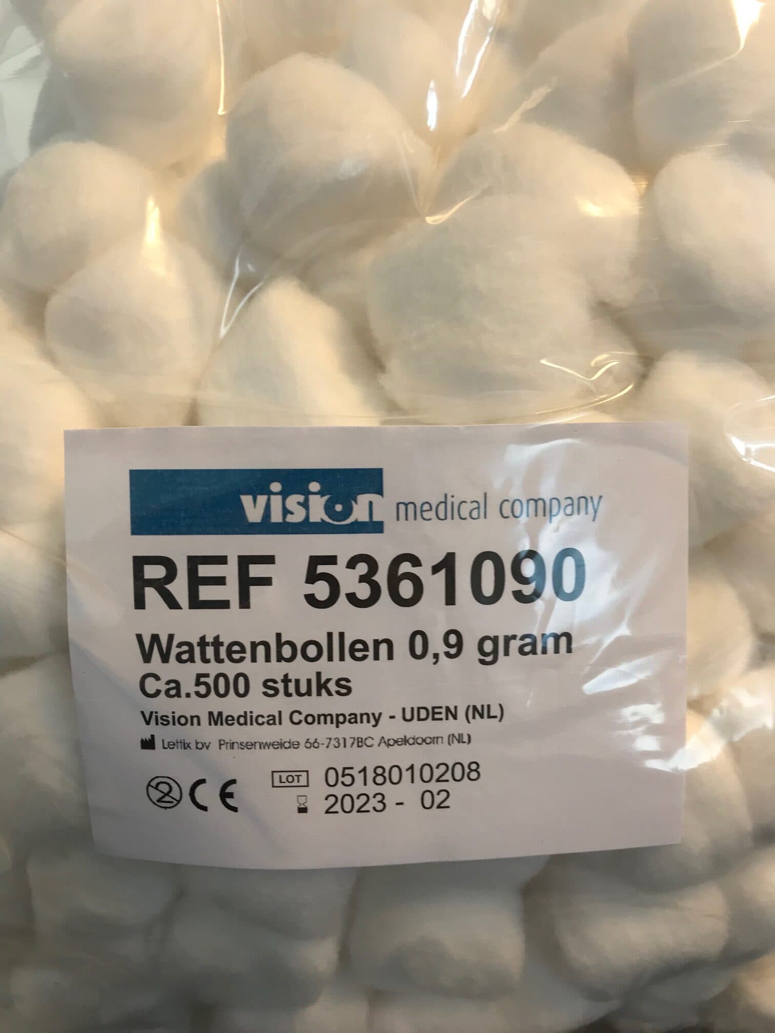 Lettix - Wattenbollen 0,9 Gram, 500 Stuks - Meerdere Afmetingen Beschikbaar - 500 stuks - Compleet pakket aan Verbandmaterialen