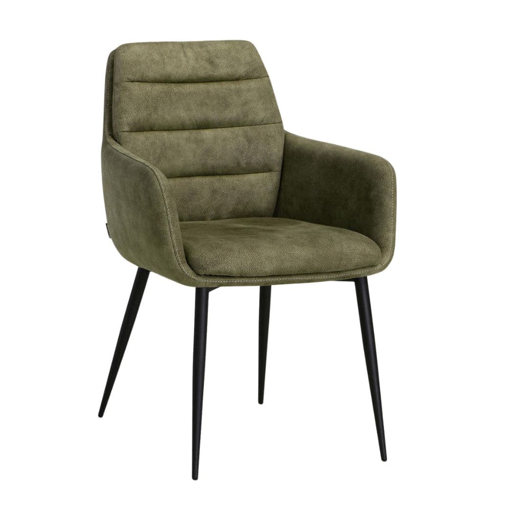 Eetkamerstoel Bailey - Microvezel - Mossgroen - MxSofa